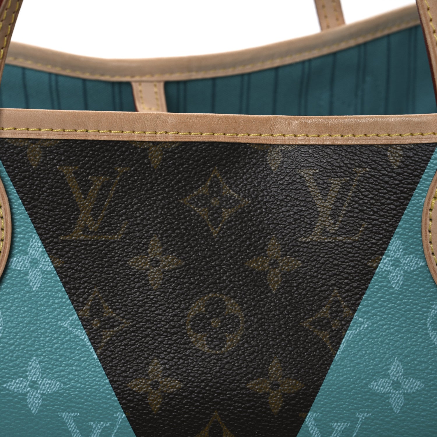 Louis Vuitton Monogram V Neverfull MM Turquoise 15 of 21
