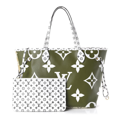 Louis Vuitton Monogram Giant Neverfull MM Kaki 1 of 10