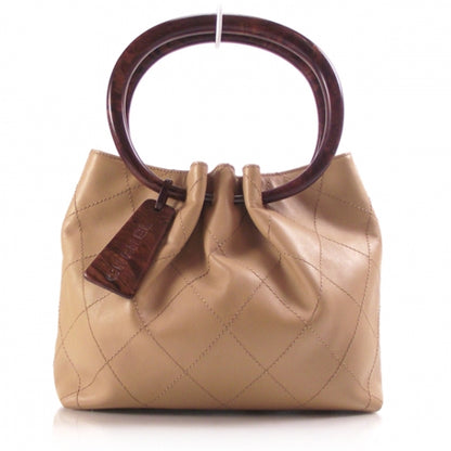 Chanel Lambskin Wood Sac Tote 1 of 11
