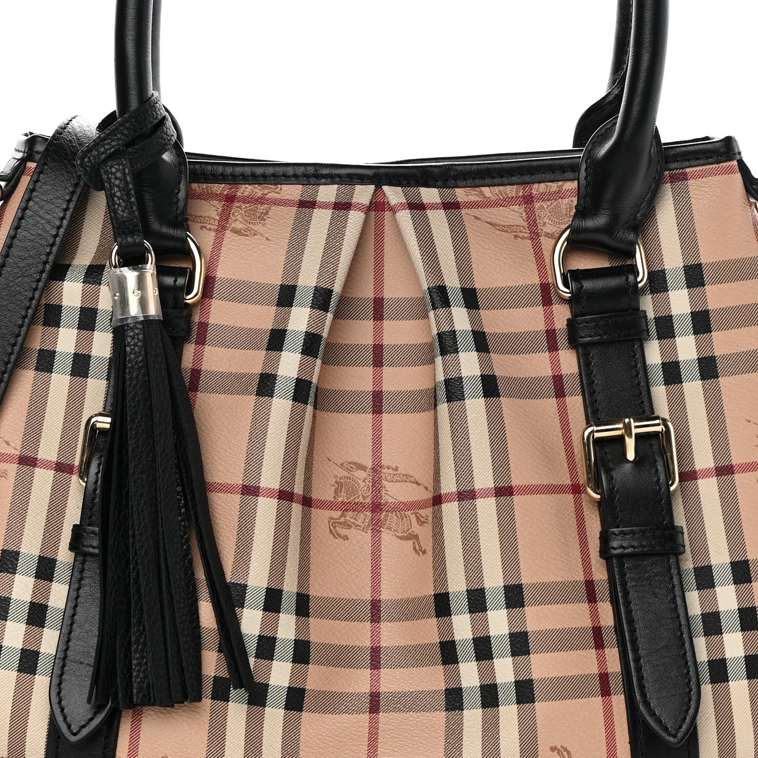 Burberry Haymarket Check Small Northfield Tote Black 9 of 13