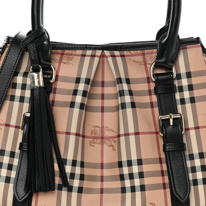 Burberry Haymarket Check Small Northfield Tote Black 9 of 13