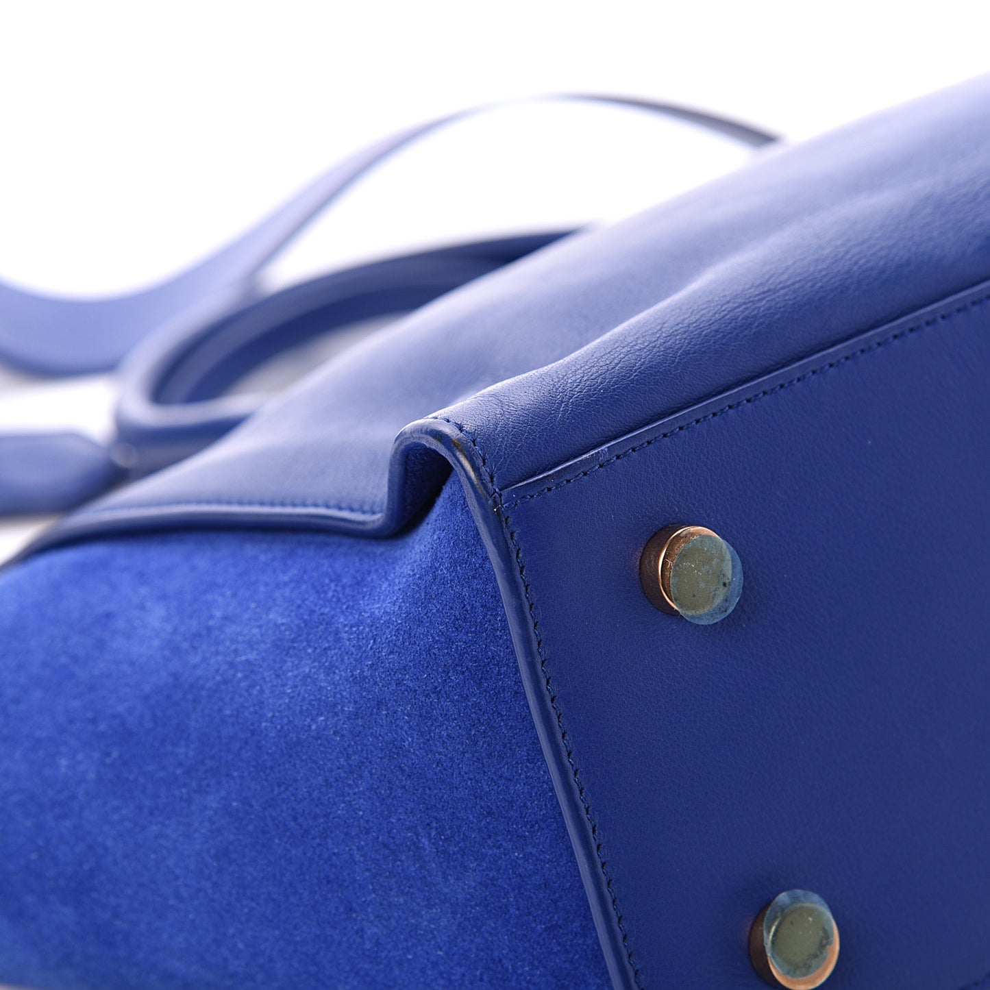 Calfskin Suede Baby Monogram Downtown Cabas Ultramarine