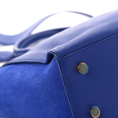 Saint Laurent Calfskin Suede Baby Monogram Downtown Cabas Ultramarine 11 of 14