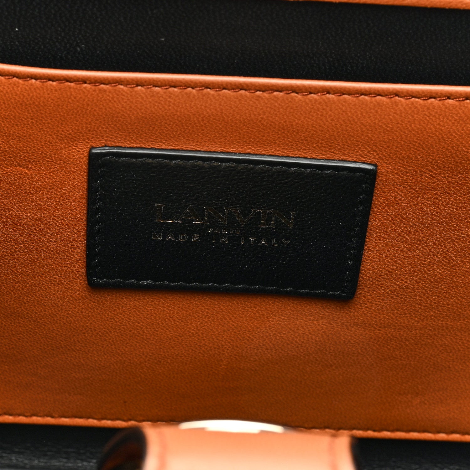 Lanvin Lambskin Bento Bag Shoulder Bag Earth 6 of 9