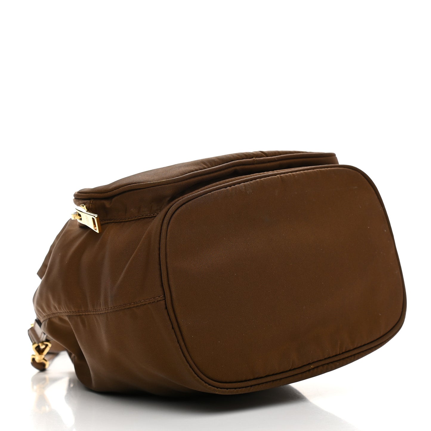 Re-Nylon Saffiano Duet Bucket Crossbody Bag Cocoa