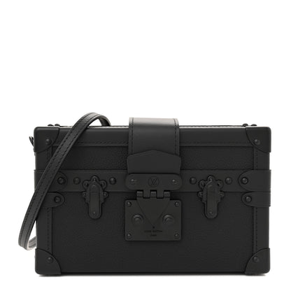 Louis Vuitton Calfskin Petite Malle Black 1 of 10