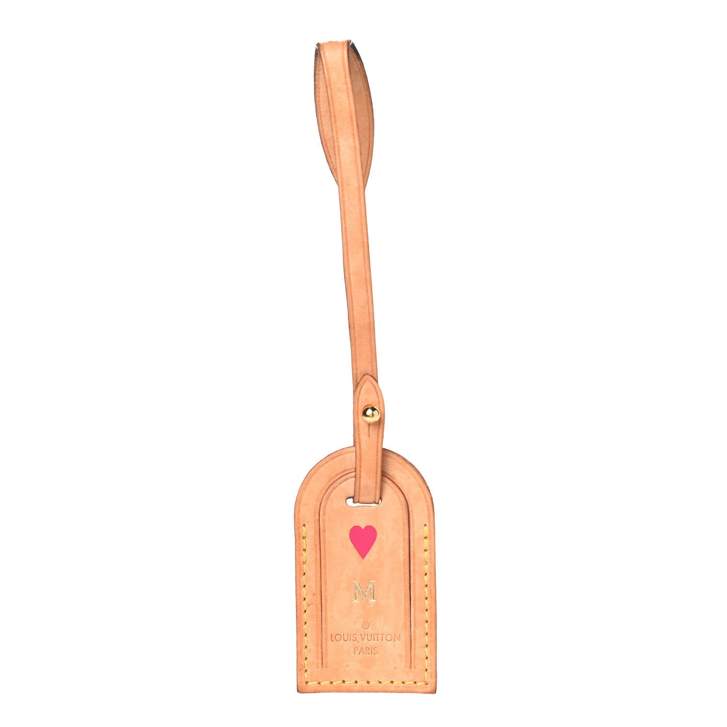 Vachetta Heart Luggage Tag