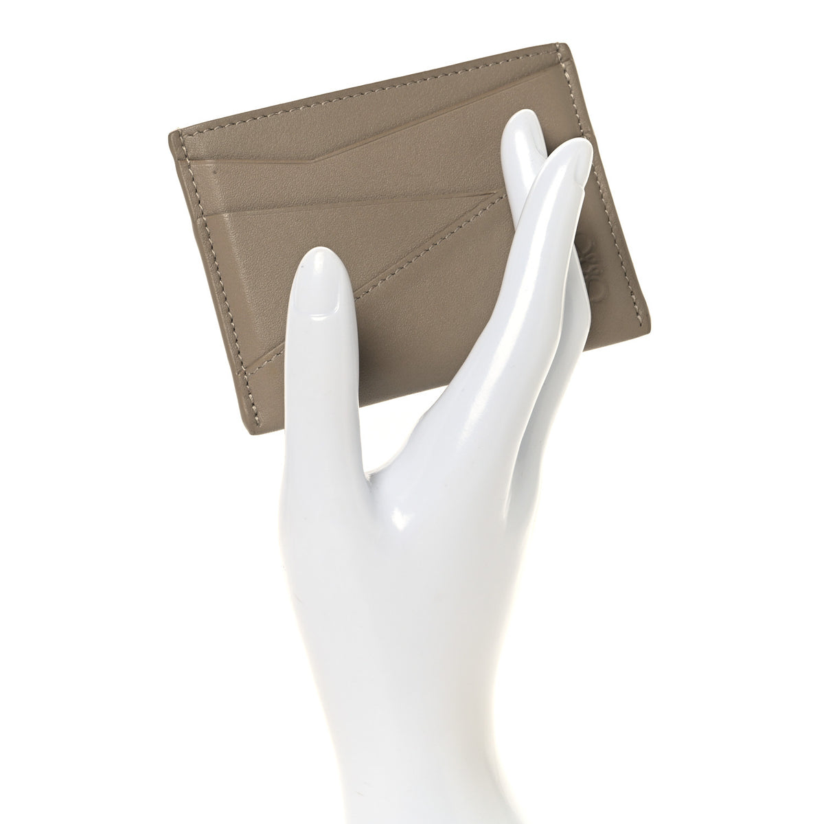 Calfskin Puzzle Card Holder Sand
