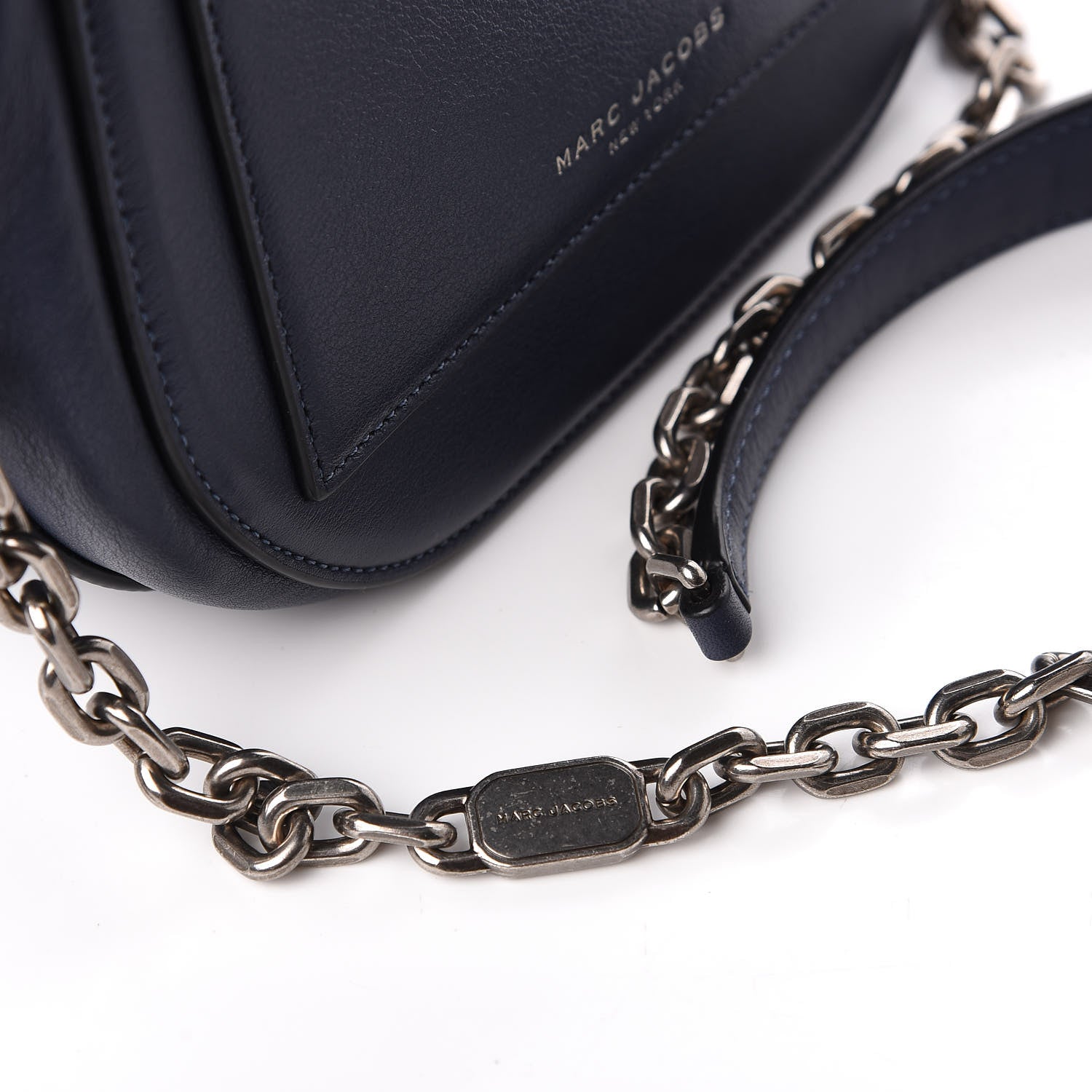 Marc Jacobs Calfskin West End The Jane Saddle Bag Navy 13 of 13