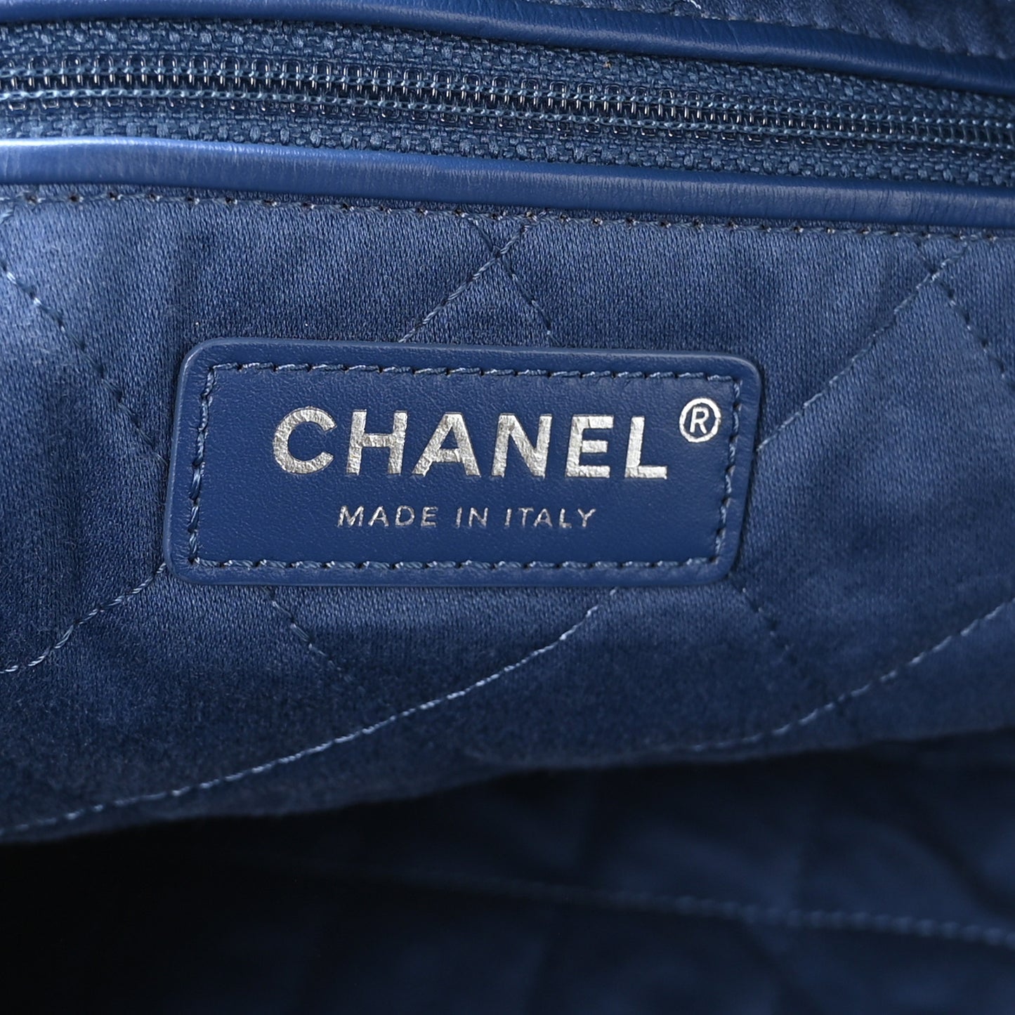 Denim Patchwork Logo Chanel 22 Blue
