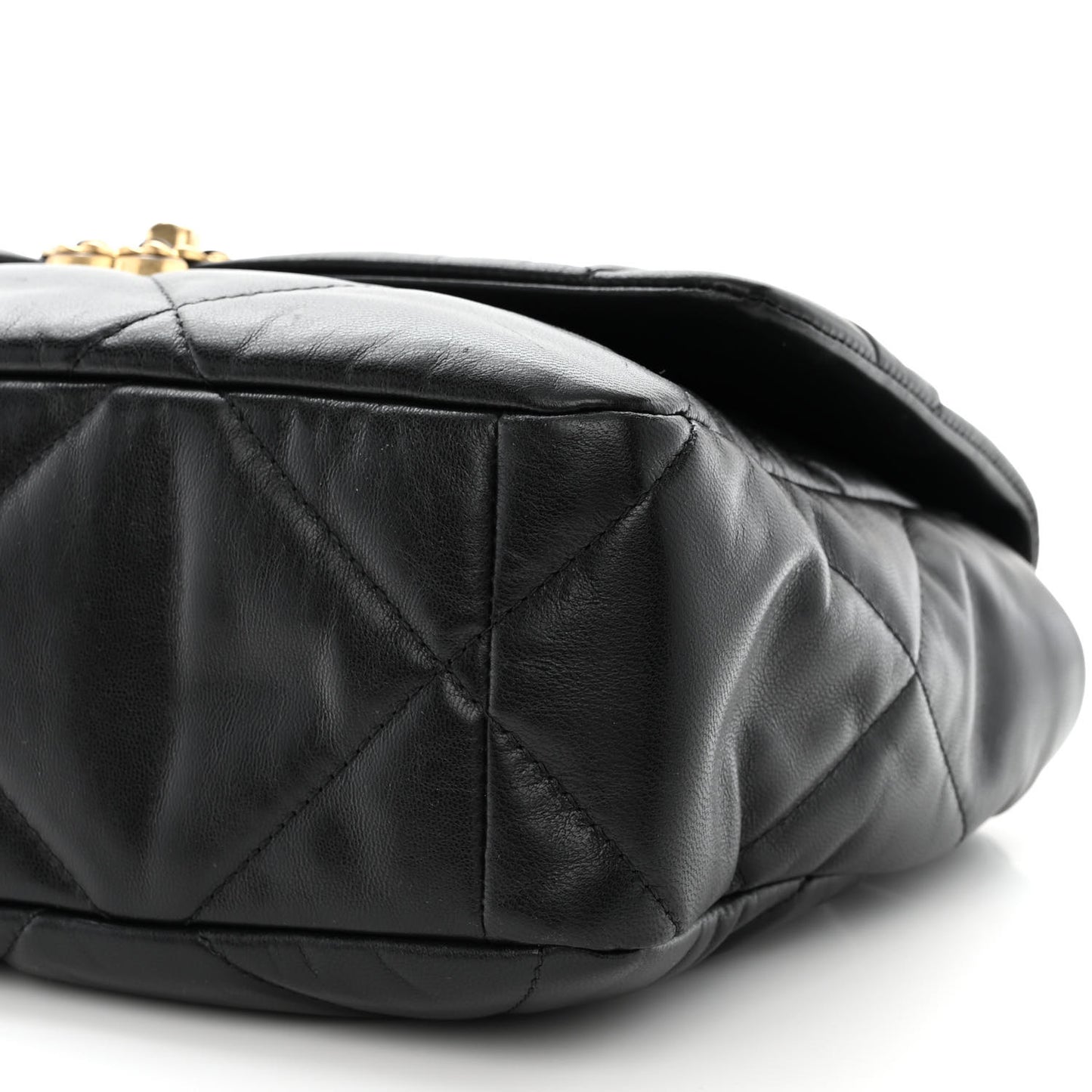 Goatskin Quilted Large Chanel 19 Flap Black