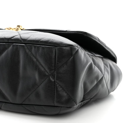 Chanel Goatskin Quilted Large Chanel 19 Flap Black 10 of 10