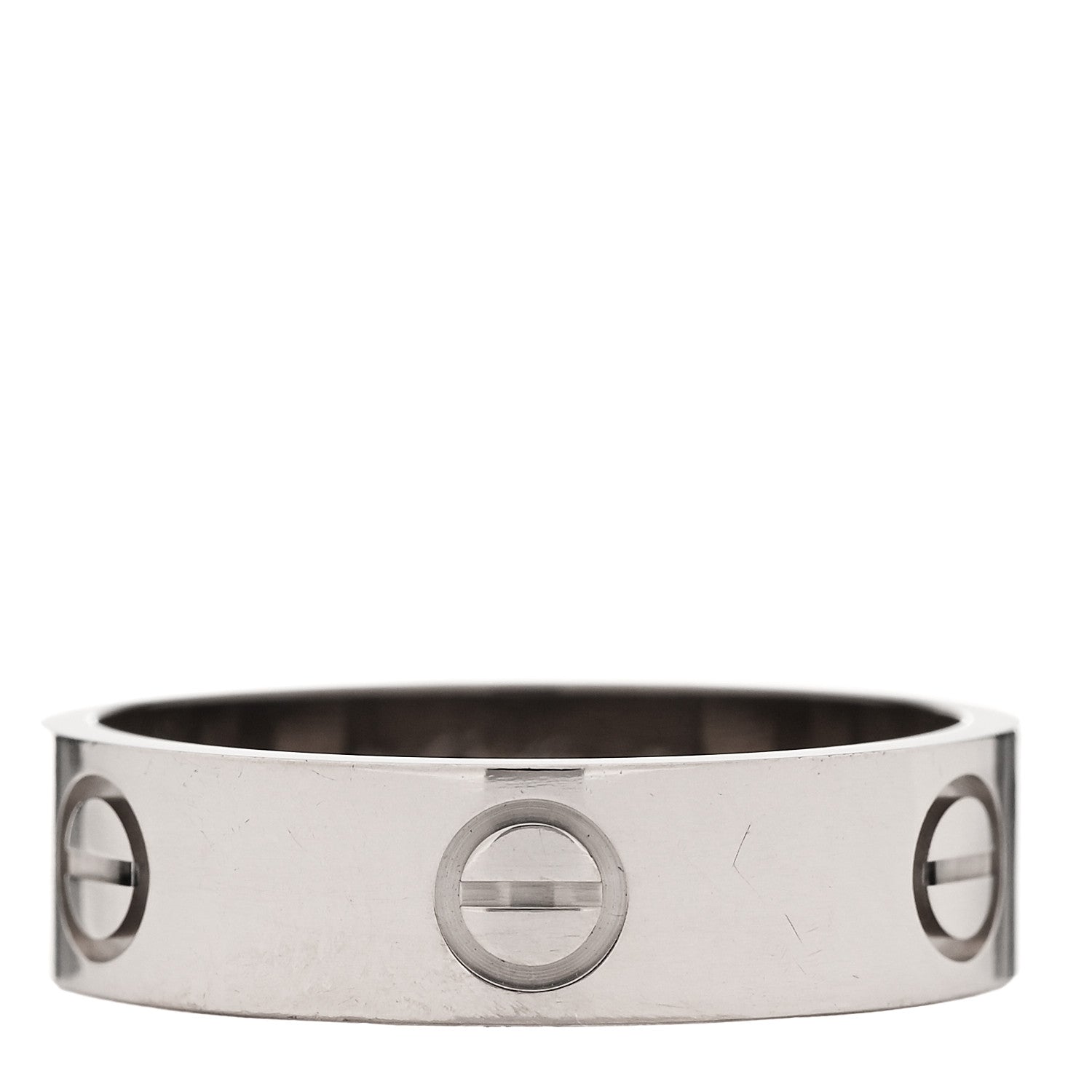 Cartier 18K White Gold 5.5mm LOVE Ring 58 8.5 1 of 4