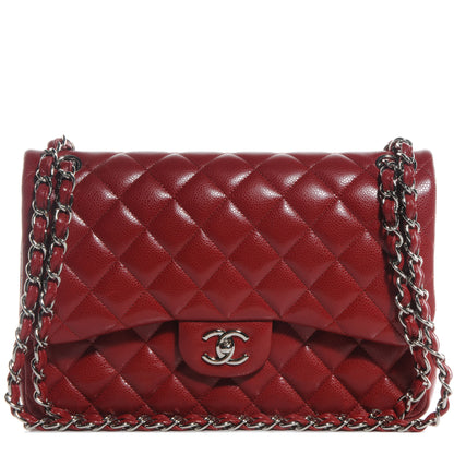 Chanel Caviar Jumbo Double Flap Red 1 of 9
