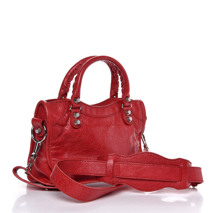 Balenciaga Agneau Giant 12 Silver Hardware Mini City Rouge Cardinal 3 of 7