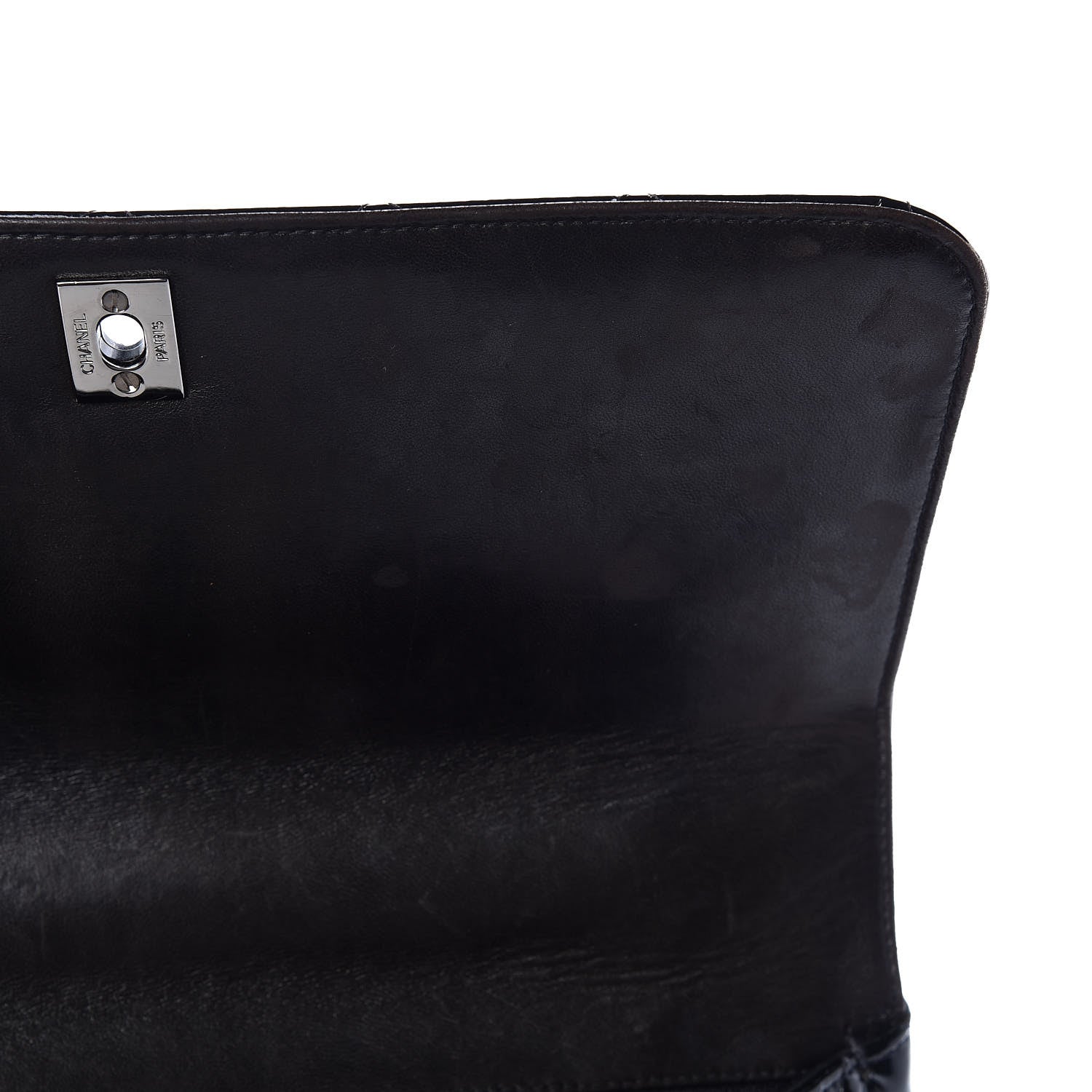 Chanel Patent Quilted Jumbo Kelly Flap Black 11 of 11
