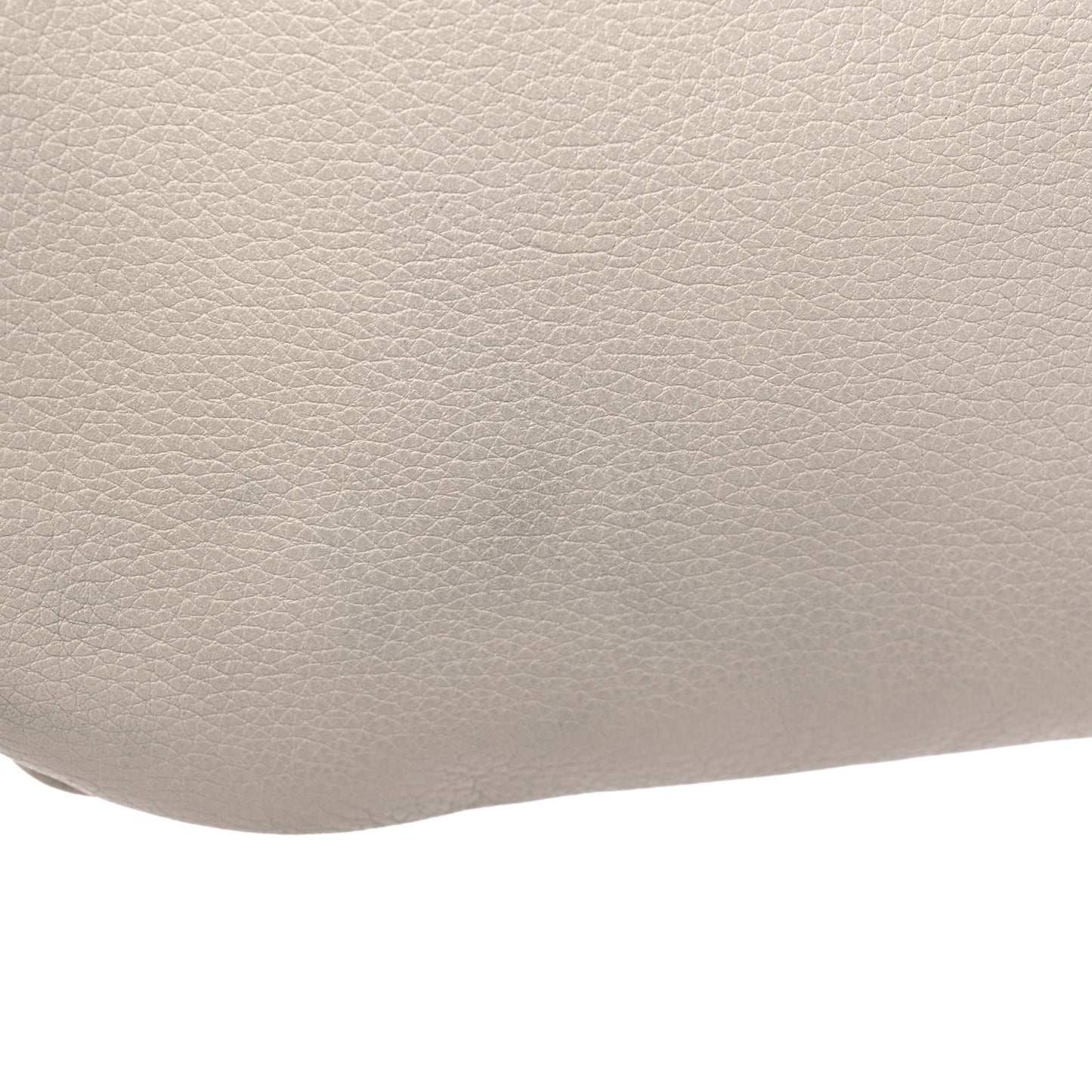 Grained Calfskin Logo Belt Bag White