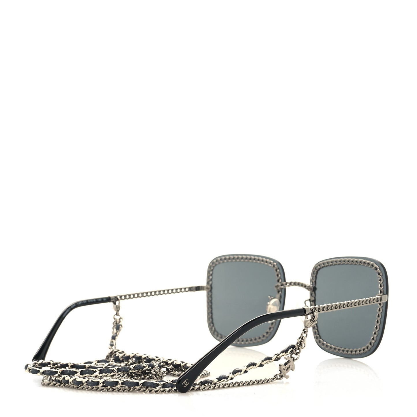Square Removable Chain Sunglasses 4244 Black