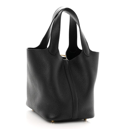 Hermes Taurillon Clemence Picotin Lock 18 PM Black 3 of 11
