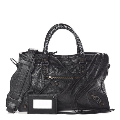Balenciaga Agneau Classic Hardware Graffiti Handles S City Black 1 of 10