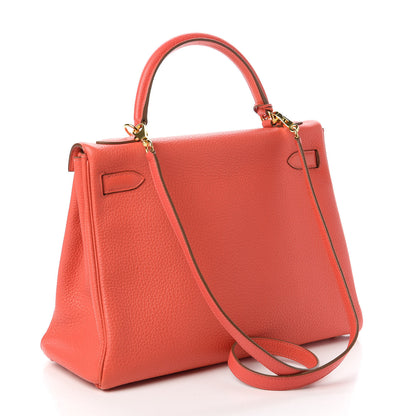 Hermes Taurillon Clemence Kelly Retourne 32 Rose Jaipur 3 of 10