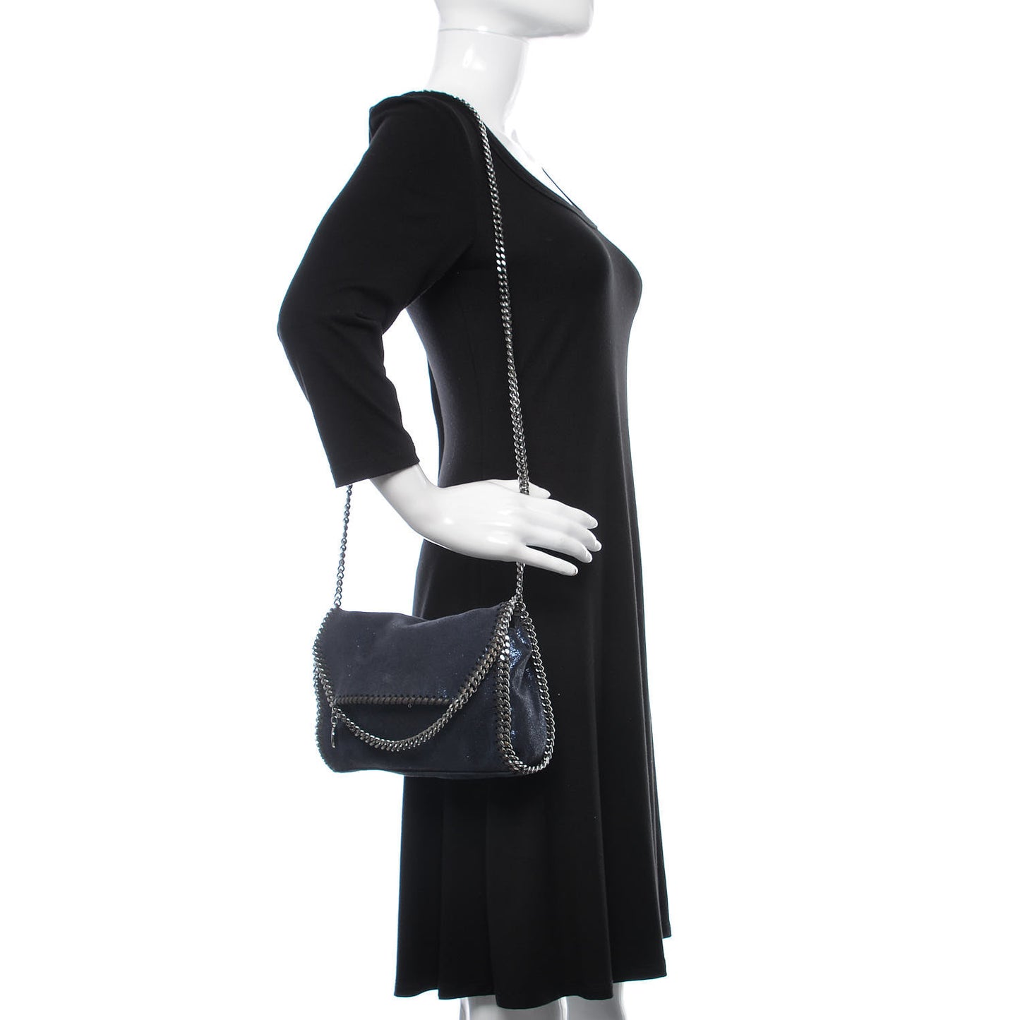 Shaggy Deer Falabella Mini Crossbody Bag Lapis Navy