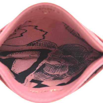 Chanel Goatskin CC Camellia Card Holder Pink 5 of 9