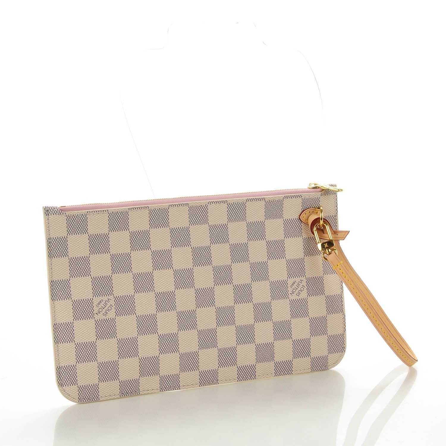 Louis Vuitton Damier Azur Neverfull MM GM Pochette Rose Ballerine 3 of 8