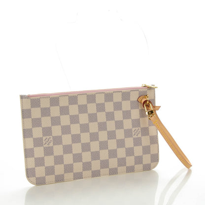 Louis Vuitton Damier Azur Neverfull MM GM Pochette Rose Ballerine 3 of 8