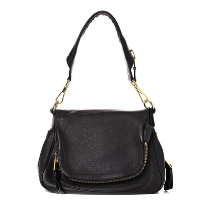 Tom Ford Grained Calfskin Medium Jennifer Dark Brown 1 of 18
