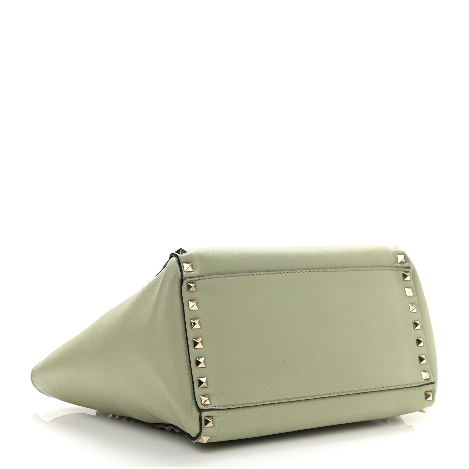 Valentino Garavani Vitello Small Rockstud Double Handle Tote Green Tea Sorbet 4 of 13