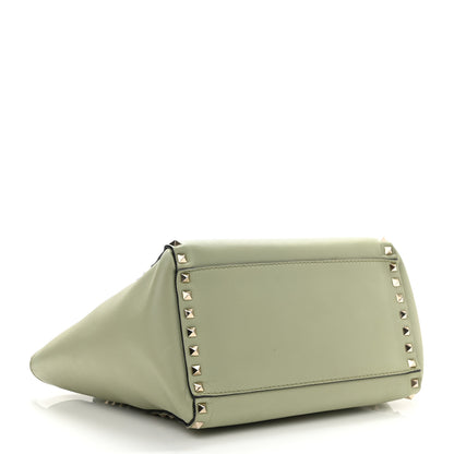 Valentino Garavani Vitello Small Rockstud Double Handle Tote Green Tea Sorbet 4 of 13