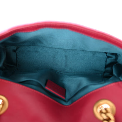 Gucci Velvet Matelasse Embroidered Mini GG Marmont Shoulder Bag Light Raspberry Rose 5 of 16