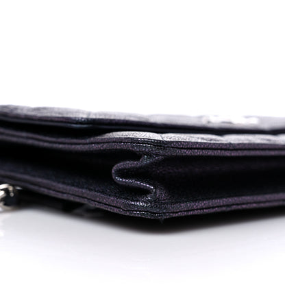 Chanel Iridescent Caviar Night by the C Pouch Clutch Black 8 of 11
