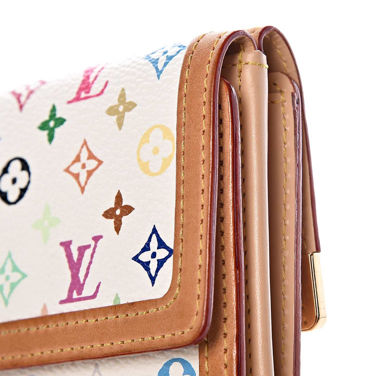 Monogram Multicolor Porte-Monnaie Billets Wallet White