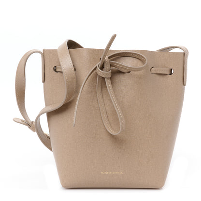 Mansur Gavriel Saffiano Mini Mini Bucket Bag Beige 1 of 9