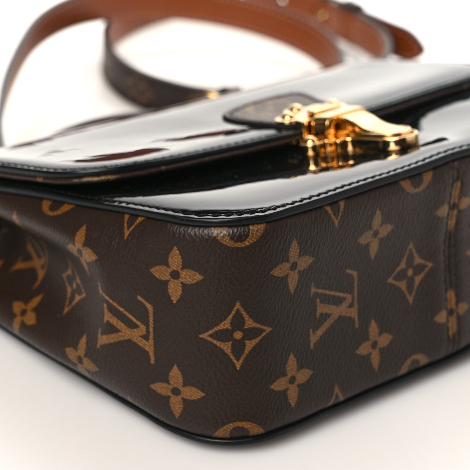 Louis Vuitton Patent Calfskin Monogram Cherrywood BB Black 7 of 8