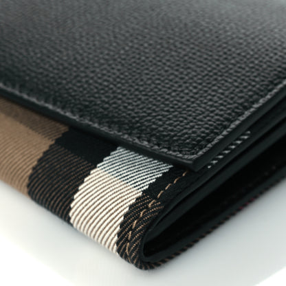 Burberry Grainy Calfskin House Check Henley Wallet On Chain Black 8 of 8