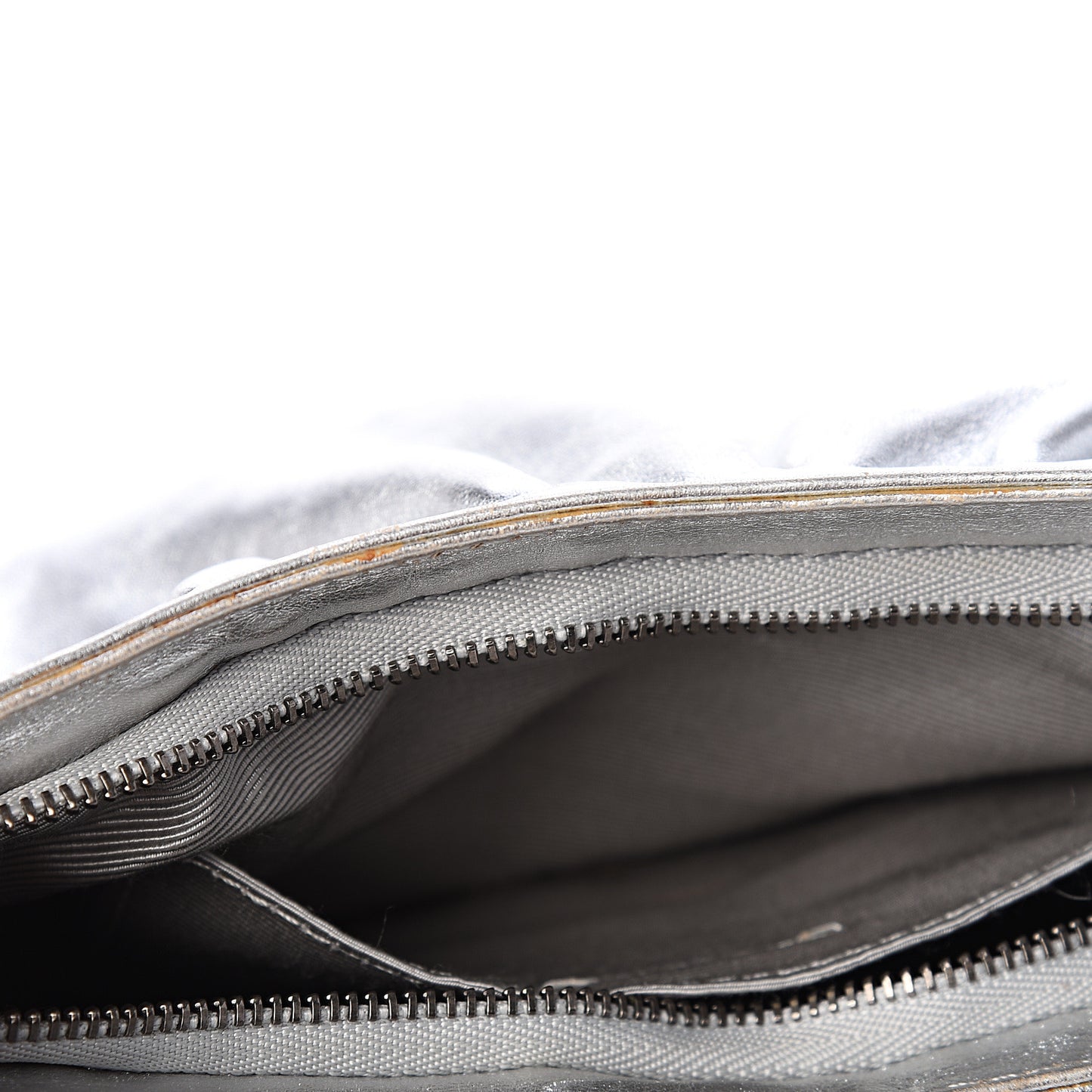 Metallic Calfskin Pochette Silver