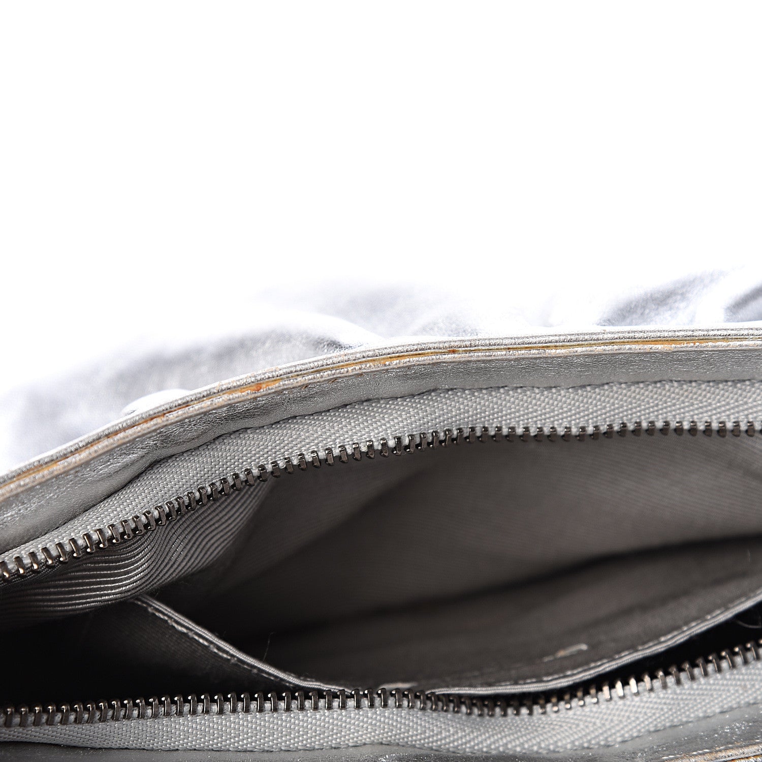 Burberry Metallic Calfskin Pochette Silver 8 of 11