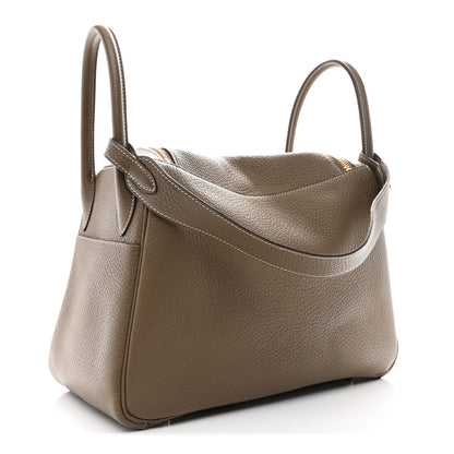 Hermes Taurillon Clemence Lindy 30 Etoupe 3 of 11