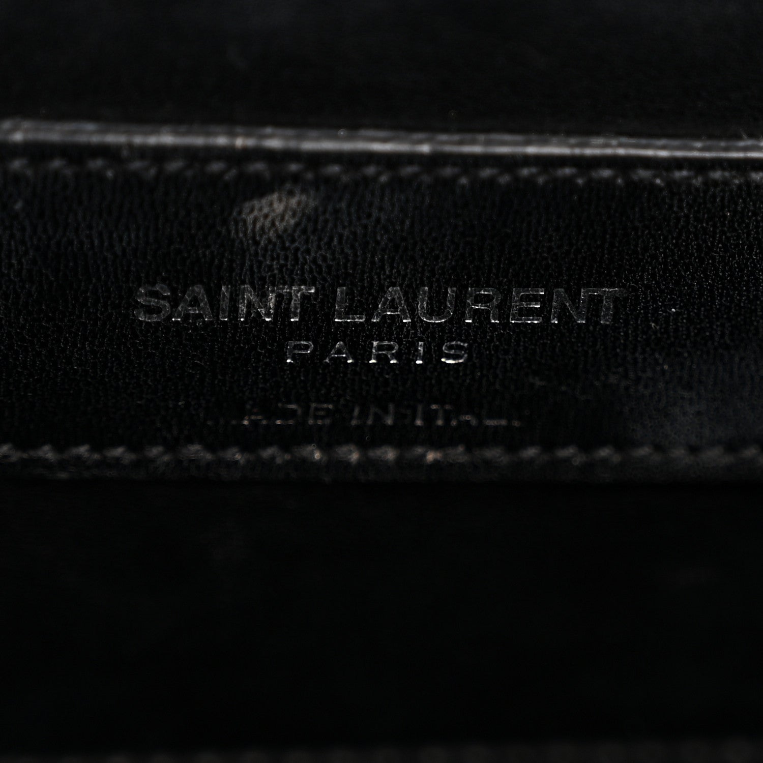 Saint Laurent Calfskin Crocodile Embossed Medium Classic Monogram Kate Tassel Satchel Black 6 of 14