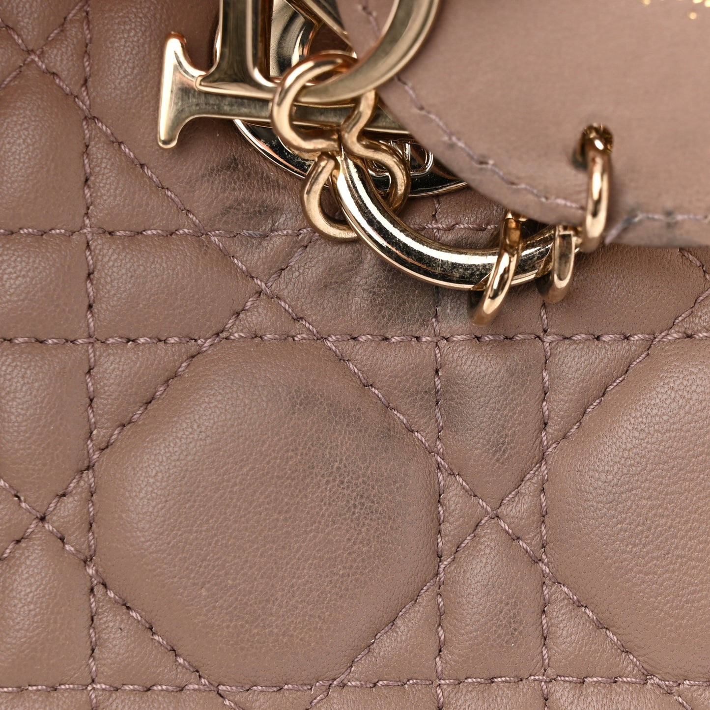 Lambskin Cannage Small Lucky Badges My Lady Dior Fard