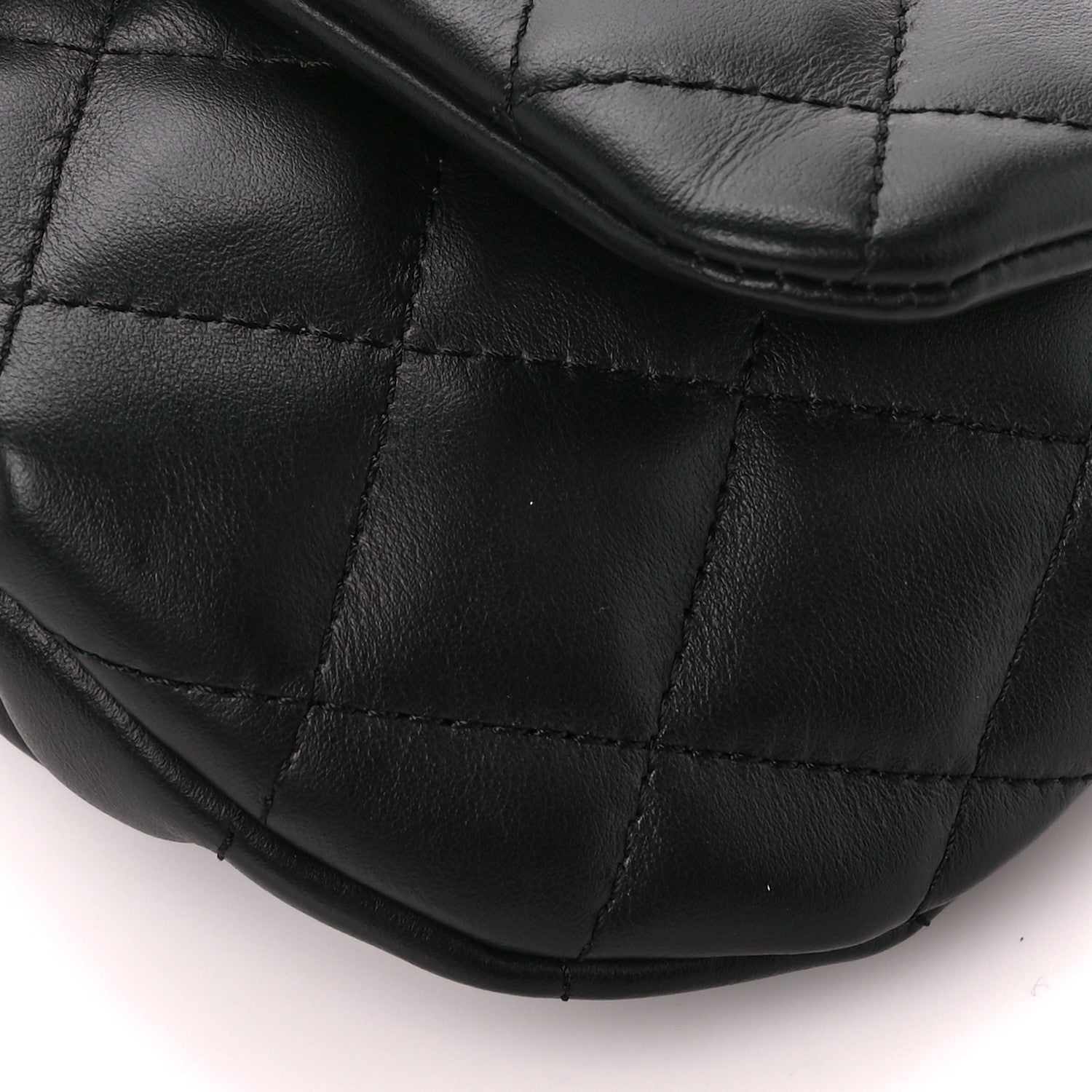 Chanel Calfskin Quilted CC Uniform Flap Belt Bag Black 12 of 12