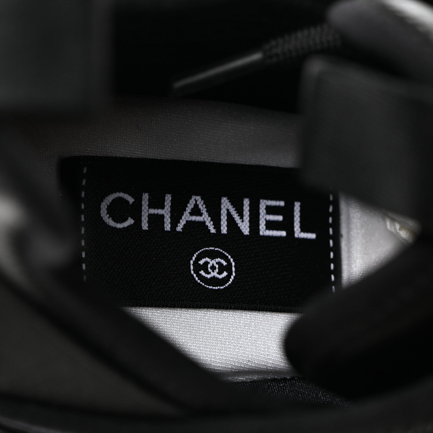 Chanel Suede Calfskin Nylon Grosgrain CC Sneakers 39.5 Black 6 of 9