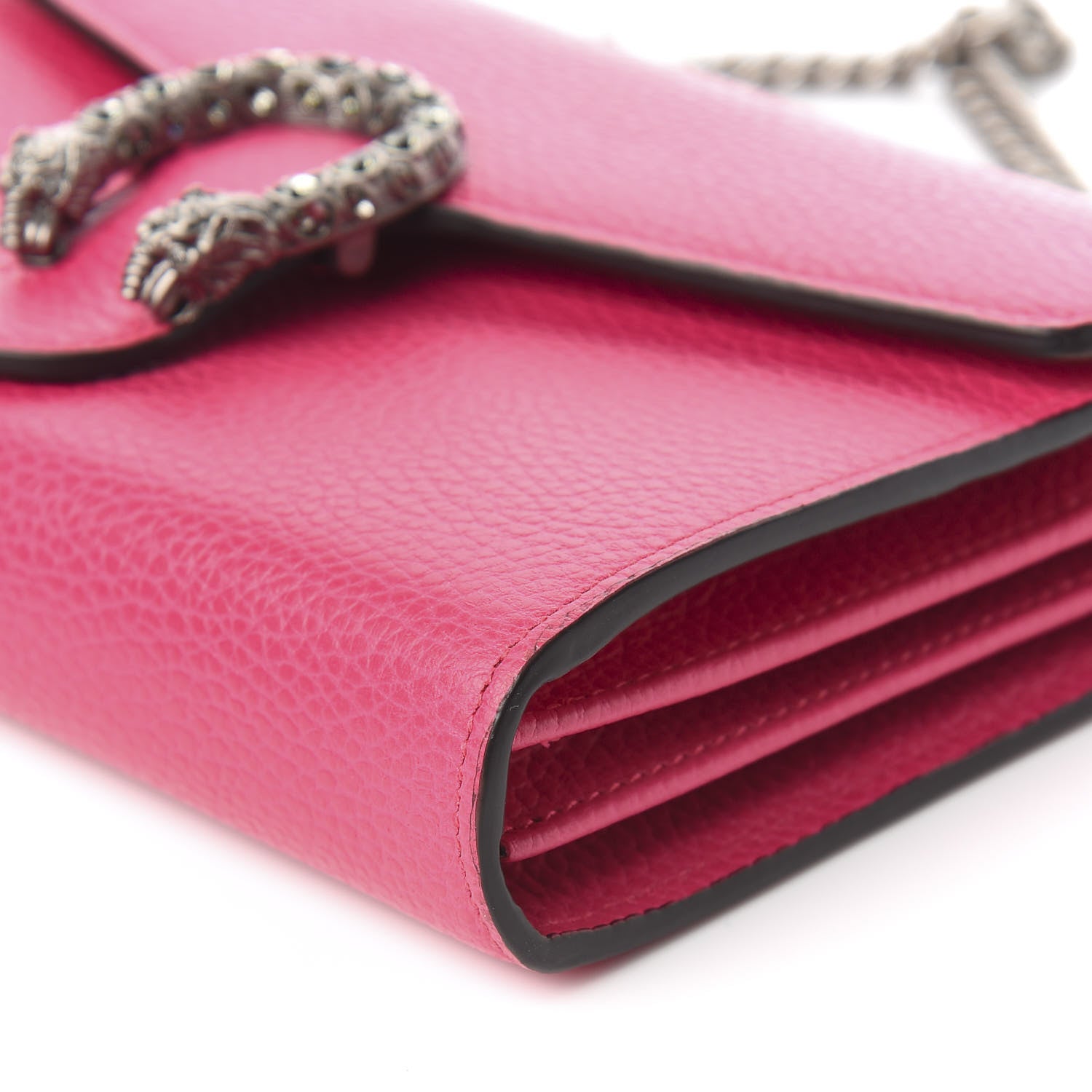 Gucci Dollar Calfskin Crystal Mini Dionysus Chain Wallet Box Pink 10 of 11