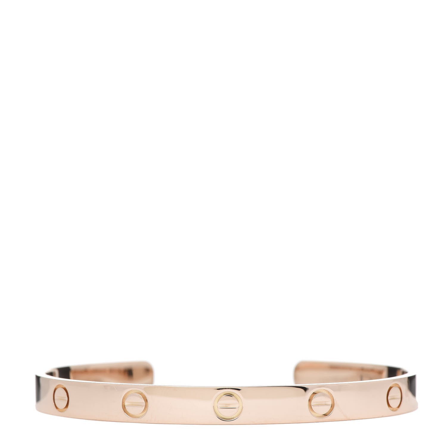 Cartier 18K Pink Gold LOVE Cuff Bracelet 18 1 of 5
