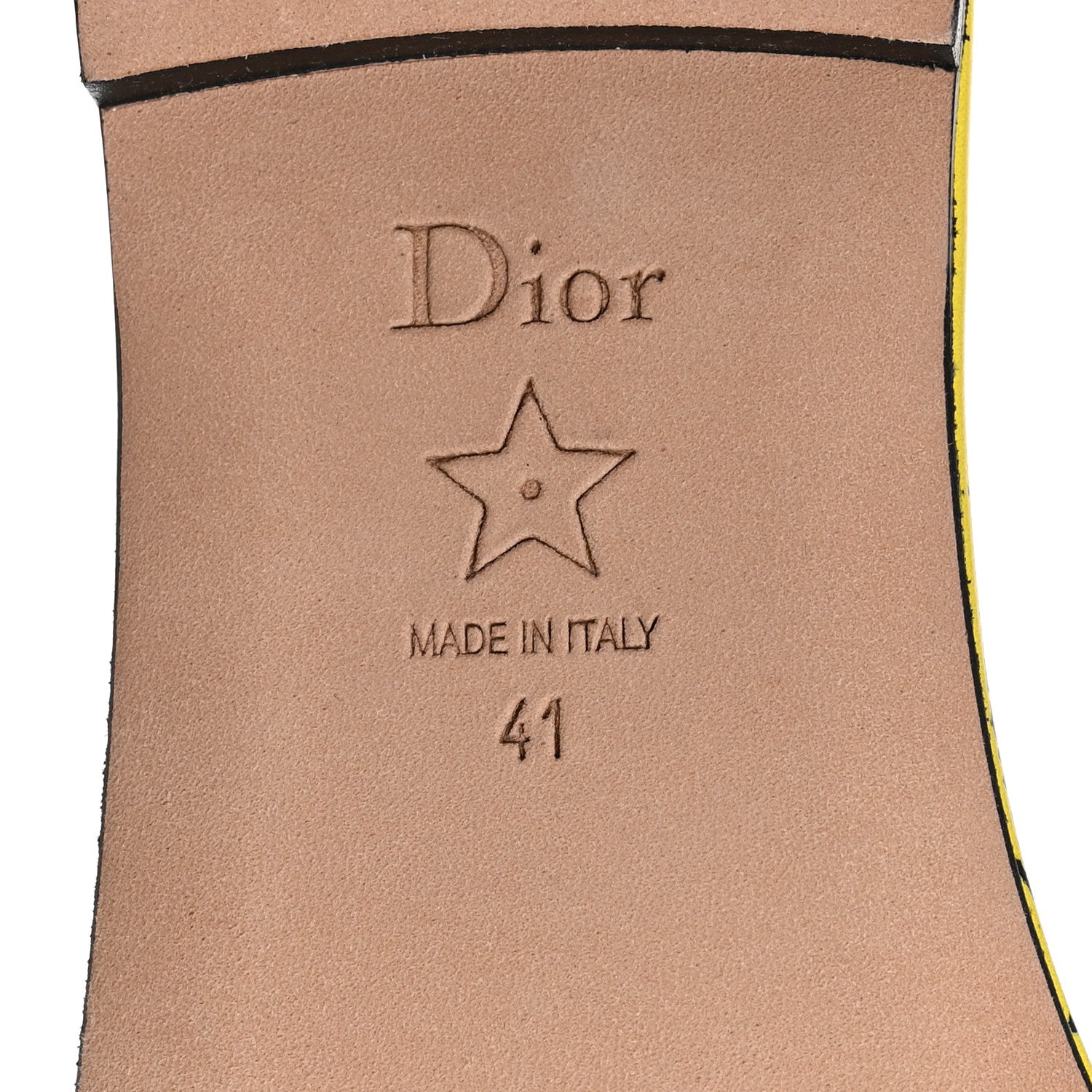 Christian Dior Canvas D-Jungle Pop Embroidered Dway Flat Slide Sandals 41 Bright Yellow Pink Multicolor 8 of 8