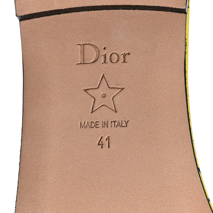 Christian Dior Canvas D-Jungle Pop Embroidered Dway Flat Slide Sandals 41 Bright Yellow Pink Multicolor 8 of 8