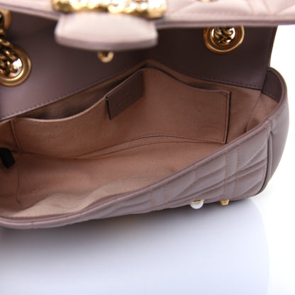 Gucci Calfskin Matelasse Studded Mini Pearly GG Marmont Shoulder Bag Porcelain Rose 5 of 14